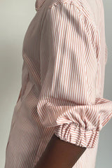 LUC | Lydia Shirt | Pink + White Stripe