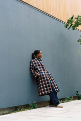 LUC | Ariana Coat | Navy Plaid