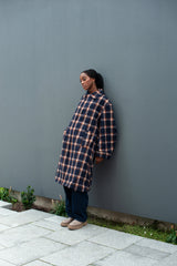 LUC | Ariana Coat | Navy Plaid