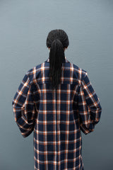 LUC | Ariana Coat | Navy Plaid
