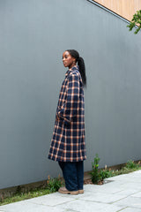LUC | Ariana Coat | Navy Plaid