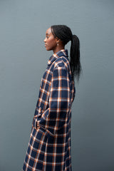 LUC | Ariana Coat | Navy Plaid