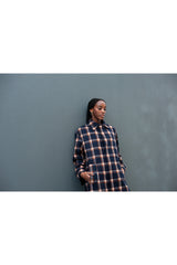 LUC | Ariana Coat | Navy Plaid