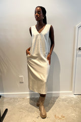 LUC | Daisy Slip Dress | Pencil Stripe