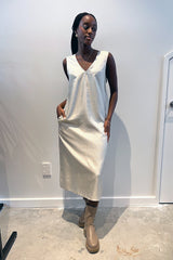 LUC | Daisy Slip Dress | Pencil Stripe