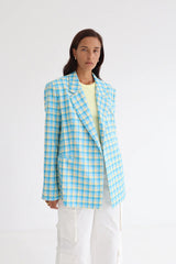 BLANCA | Samantha Blazer | Blue/ Yellow